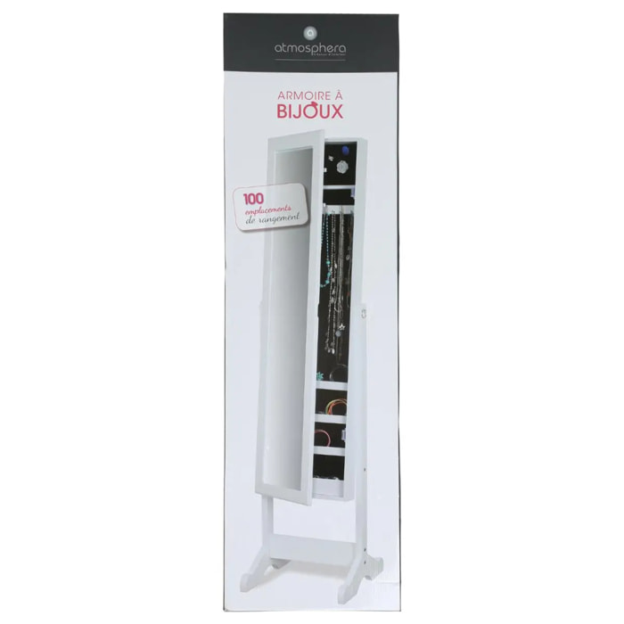 Armoire à bijoux "Kristin" blanc 37,2x145cm