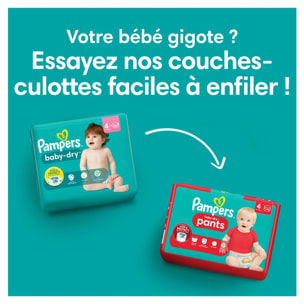 198 Couches Pampers Baby-Dry, Taille 4+, 10-15 kg