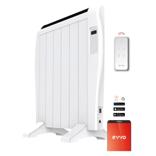 Emisor Térmico EVVO C6 Blanco, 900W, 6 elementos, Wifi, Control remoto, Temporizador