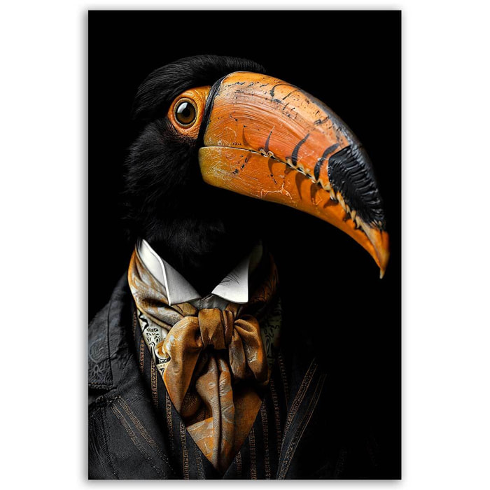 Tableau animaux habillés Toucan wild suits Tableau alu Dibond