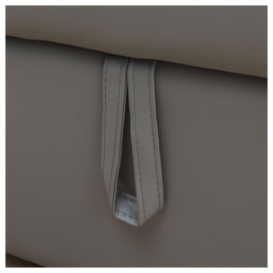 Canapé d'angle convertible simili CLARK 3 places taupe