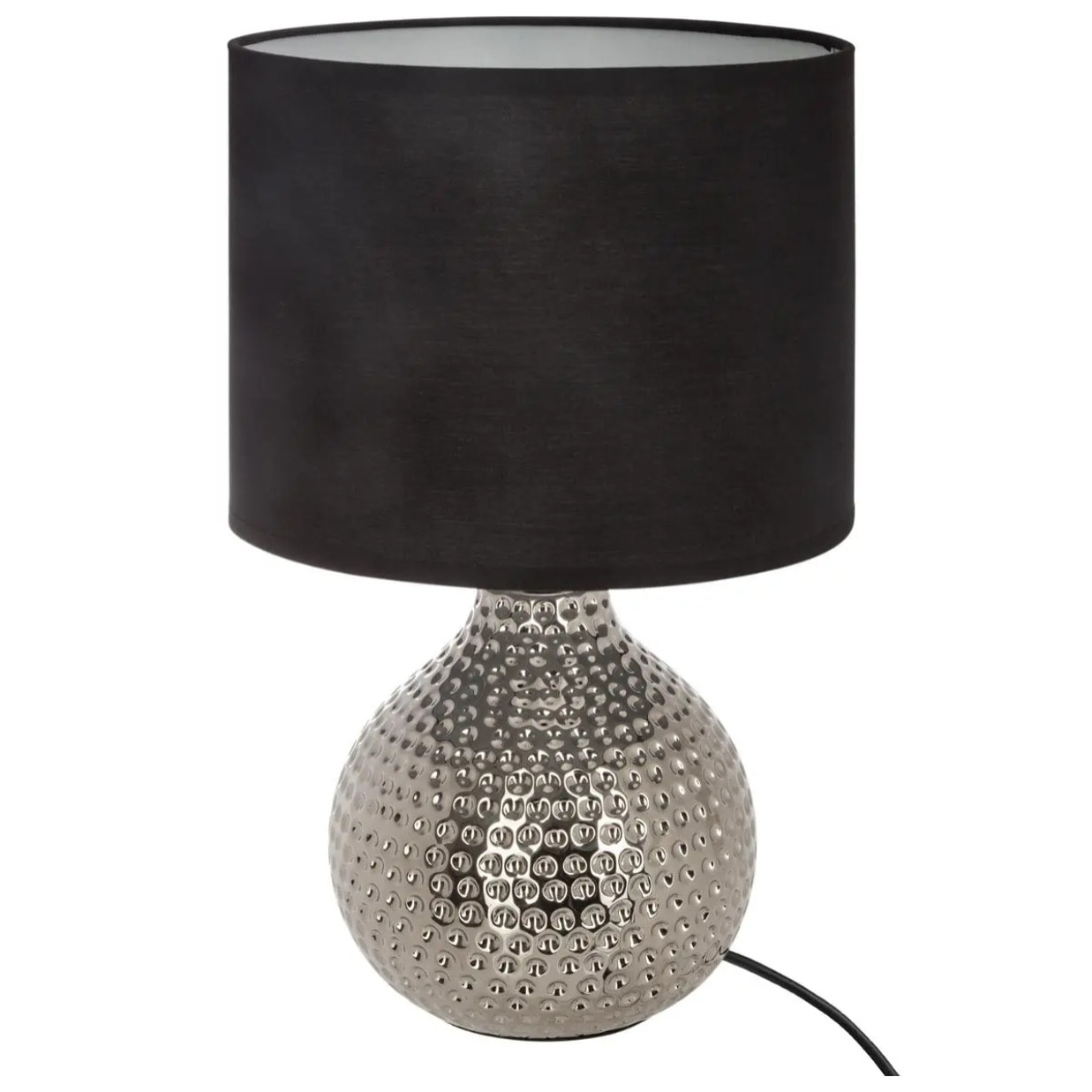 Lampe "Mozo" argent - céramique H38 cm