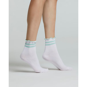 CALZA COTONE ABELIA FANTASIA A RIGHE