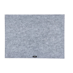 Set de table rectangulaire - 6 pièces - Feutre recyclé gris