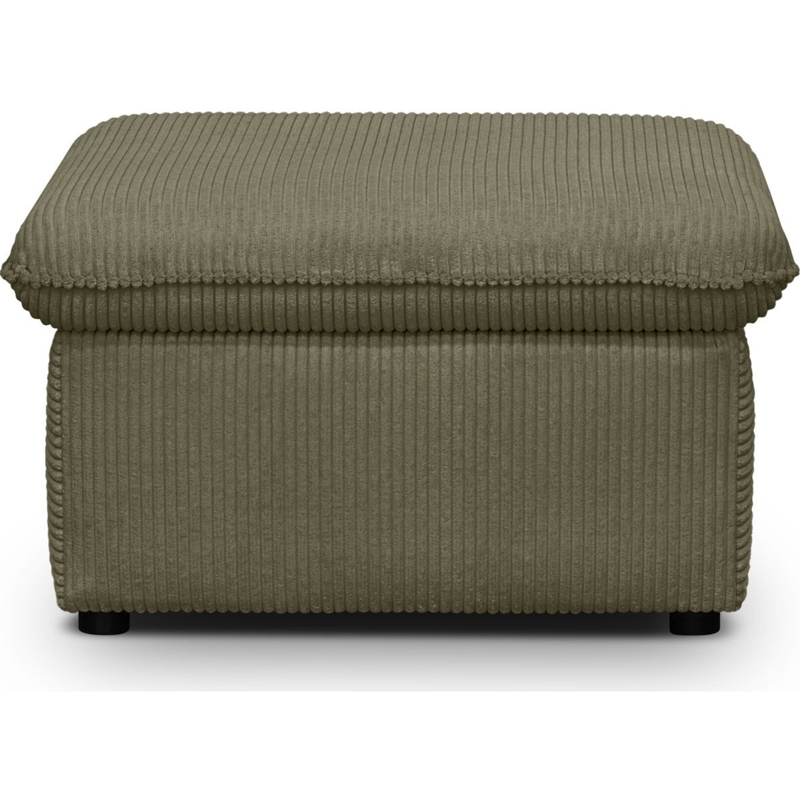 Pouf coffre de rangement en velours côtelé - BAYA