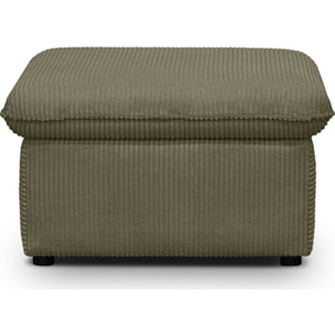 Pouf coffre de rangement en velours côtelé - BAYA