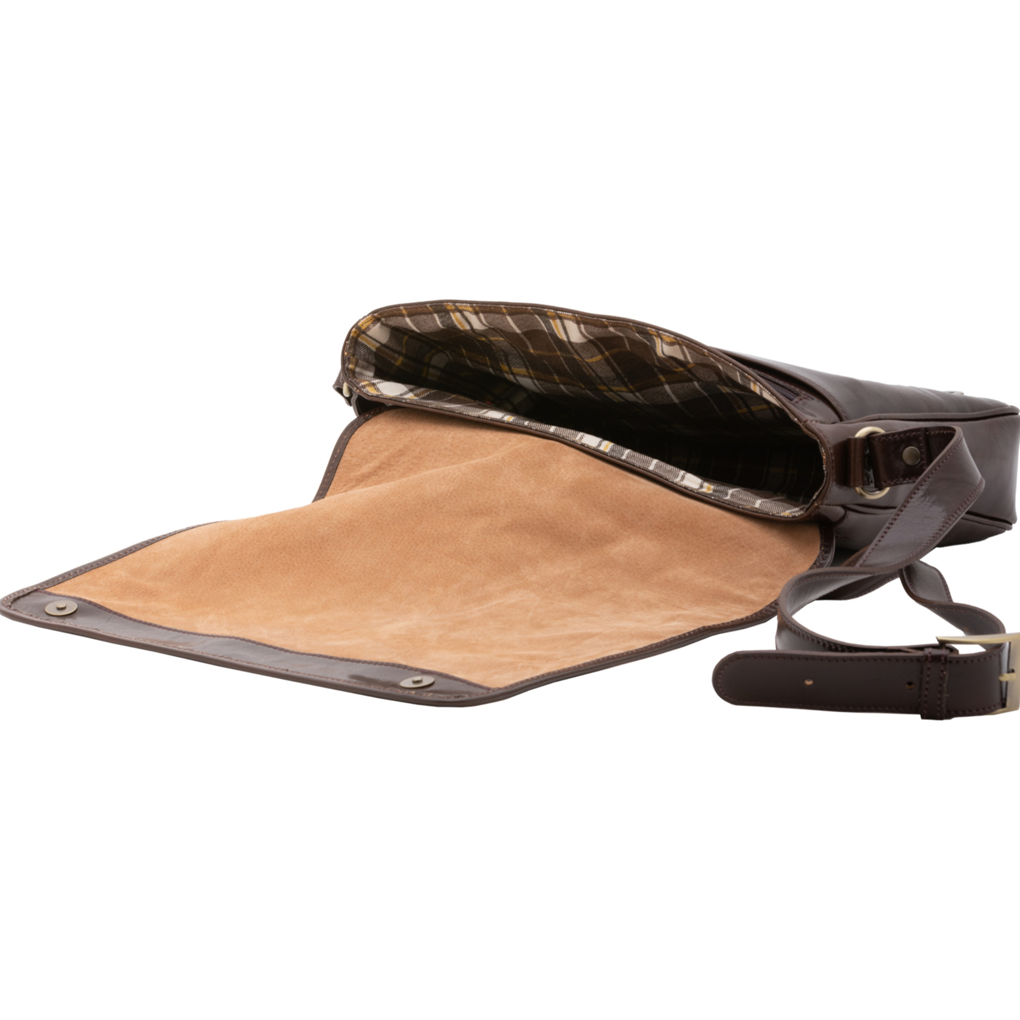 Borsa a tracolla  da uomo In Vera pelle Made in Italy 28x35x9 cm