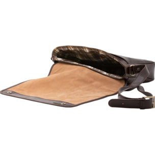 Borsa a tracolla  da uomo In Vera pelle Made in Italy 28x35x9 cm