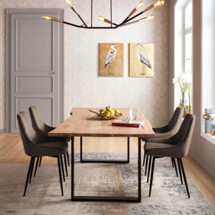 Chaise East Side velours marron Kare Design