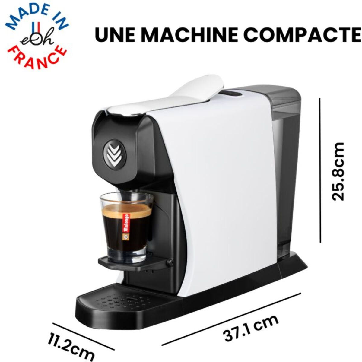 Cafetière à dosette MALONGO EOH BLANC MAT