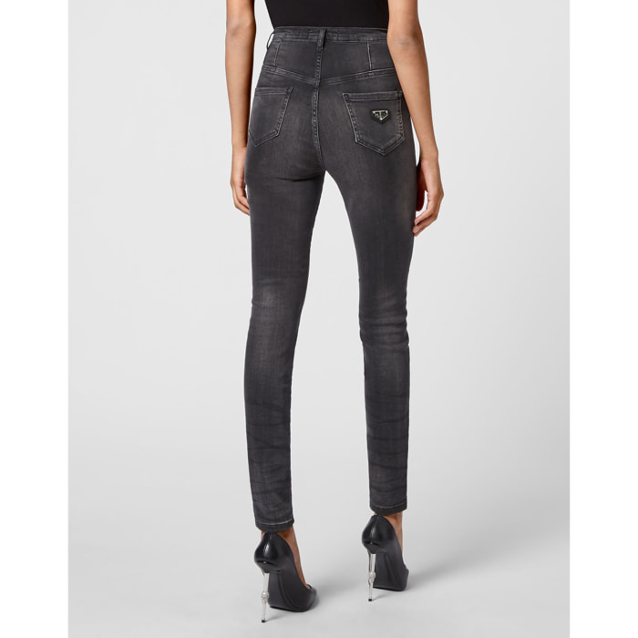 PHILIPP PLEIN Jegging de cintura alta ICONIC PLEIN