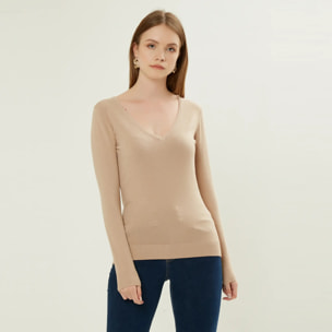 PULLOVER BASIC CON SCOLLO A V