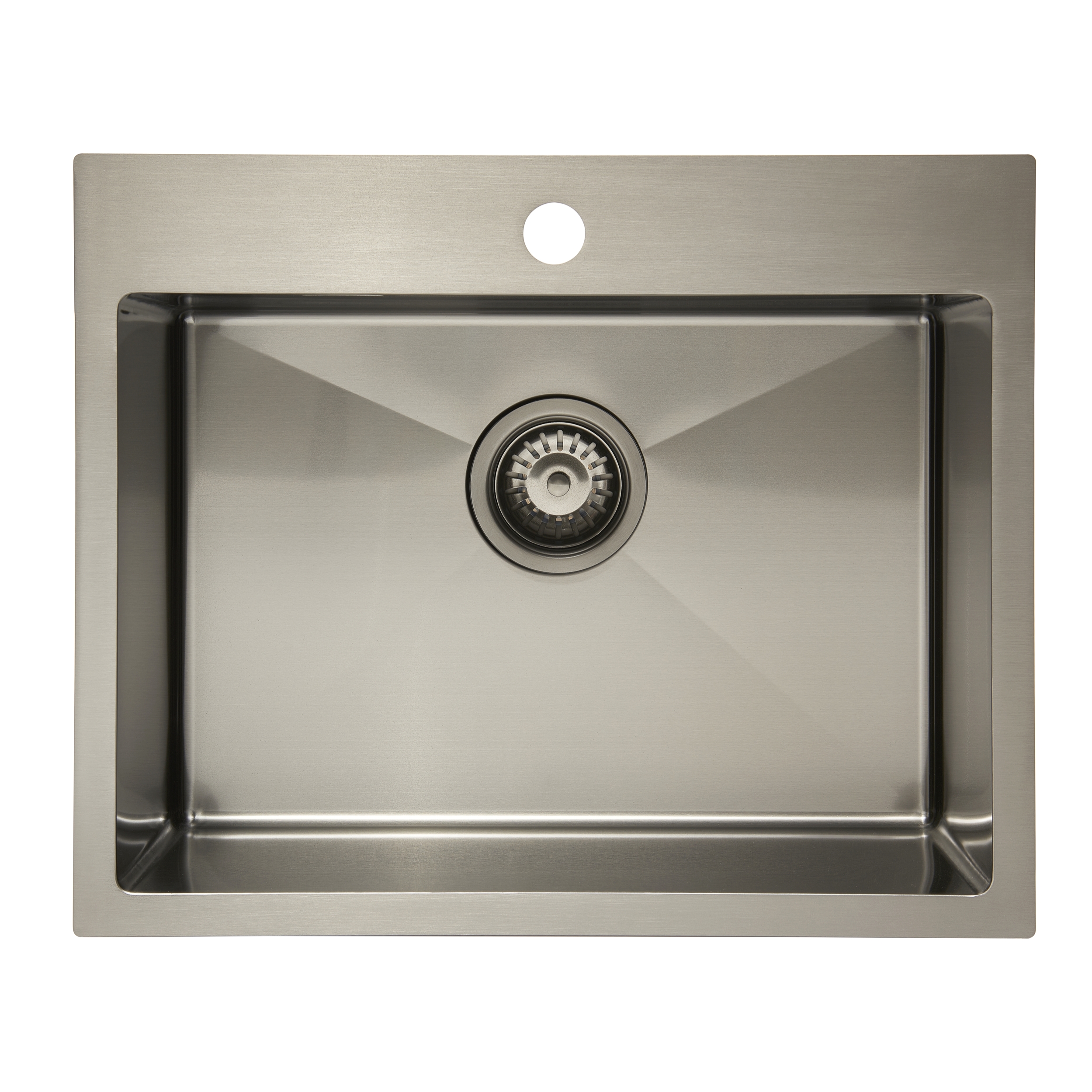 Swiss Aqua Technologies Timeless Évier de cuisine encastrable inox 304, 1 bac, 55x45x21 cm, Gun Metal brossé PVD