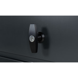 Coffre de jardin métal gris 350L