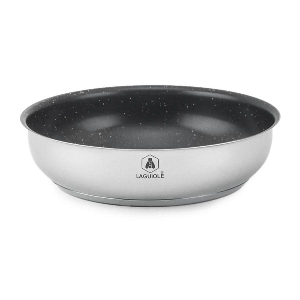 Set de 3 poêles inox amovible  antiadhésif - "Réactif"