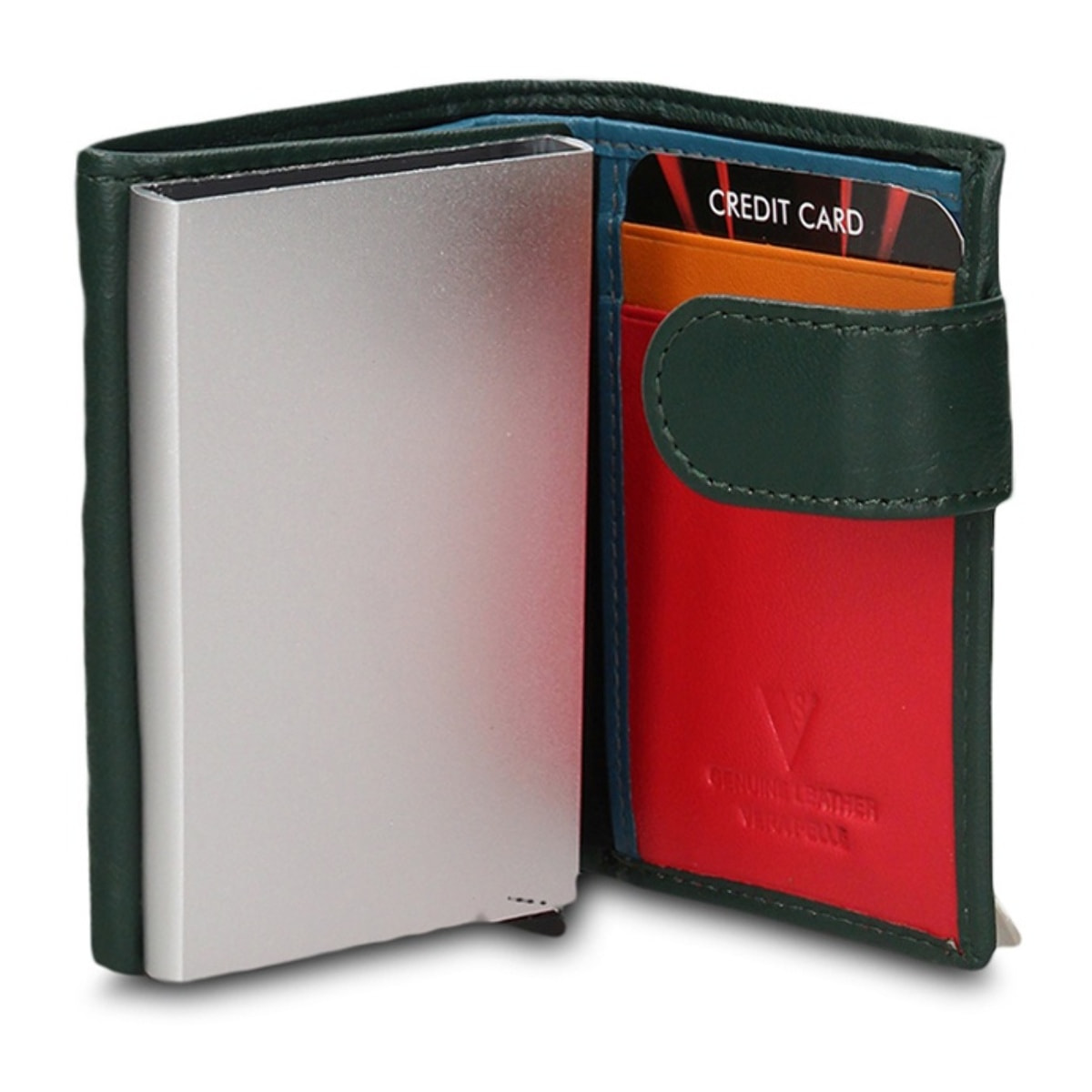 Portafoglio uomo in vera pelle - Modello Novara Elite - Casual - 7.5 x 10.0 x 2.0 cm