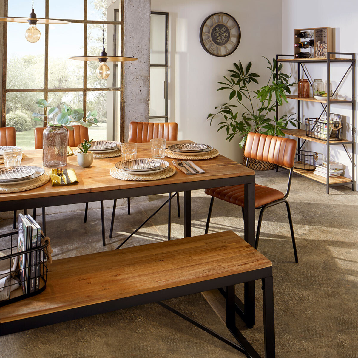 Banc "Edena" acacia 170x35cm