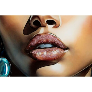 DIPINTO SU TELA LACCATO ALTEA -A- C/CORNICE CM 82X4X82