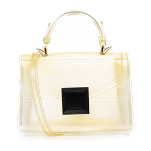 Mini tote bag Zapponeta, in PVC trasparente con sfumatura.
