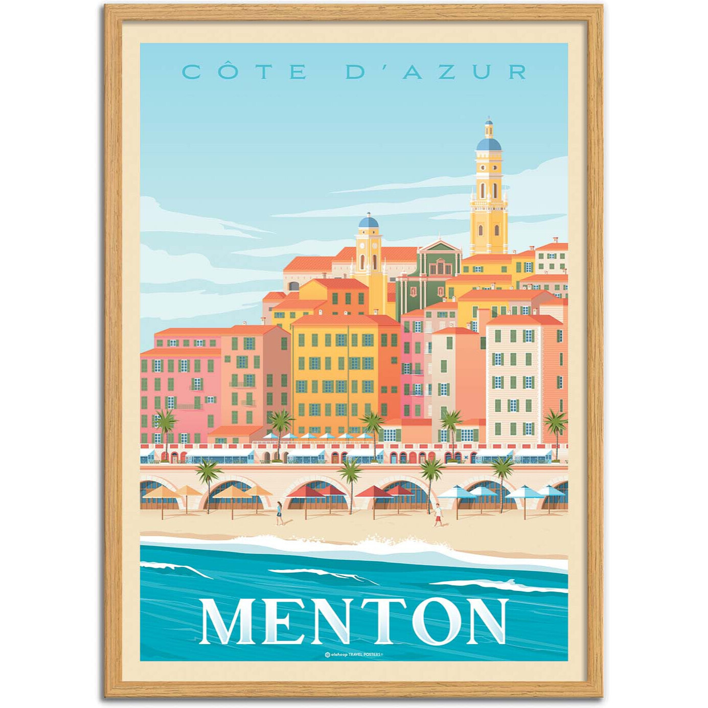 Affiche - Menton - Olahoop Travel Posters