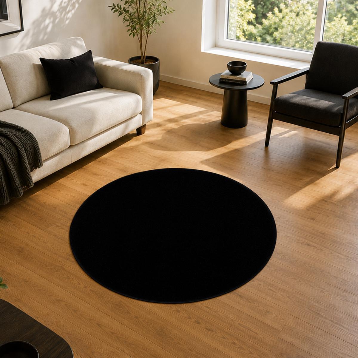 Tapis salon et chambre tissé motif uni PAJU