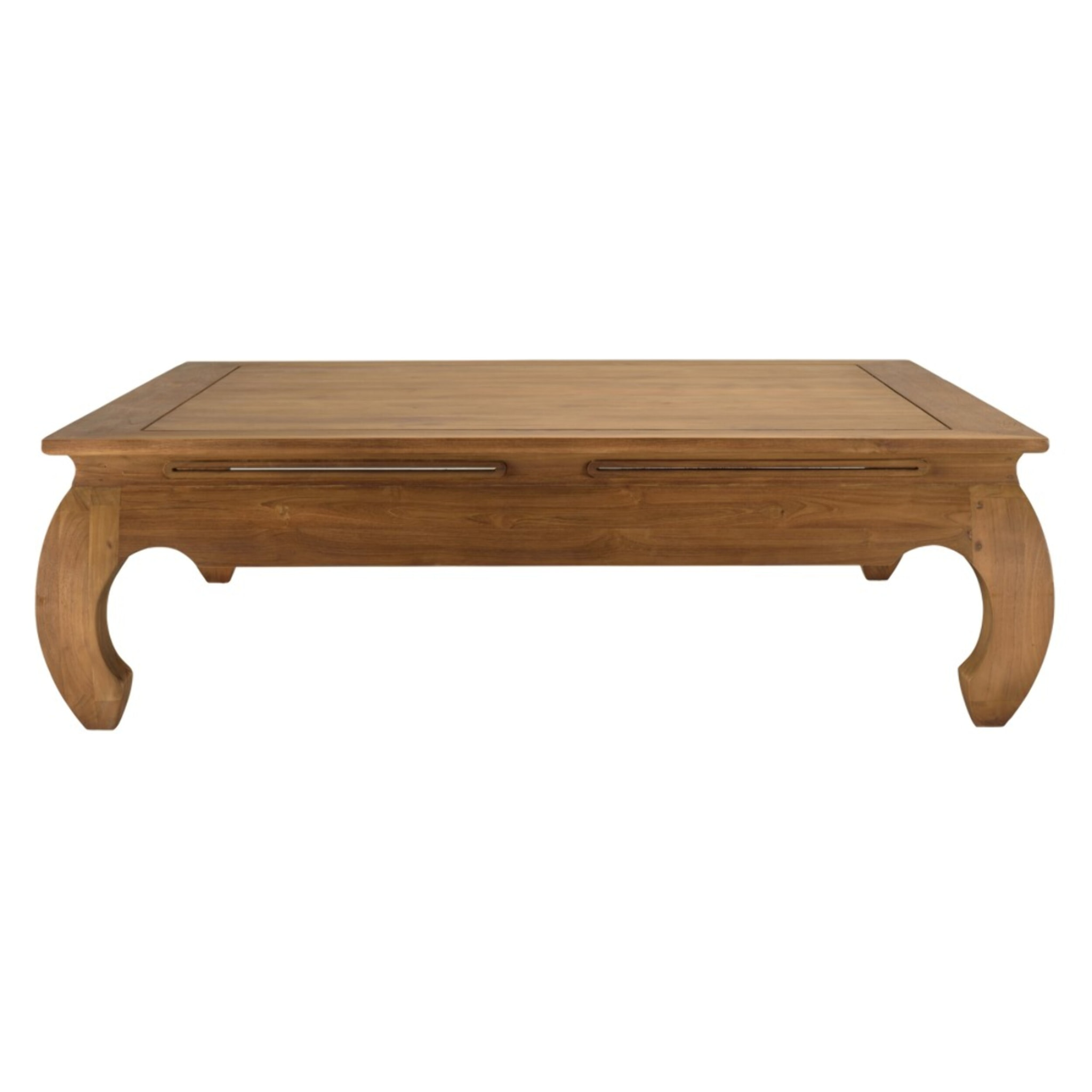 SIXTINE - Table opium 120x120cm en bois de teck recyclé massif