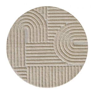 Tapis salon au motif géométrique en relief, design épuré, MANON