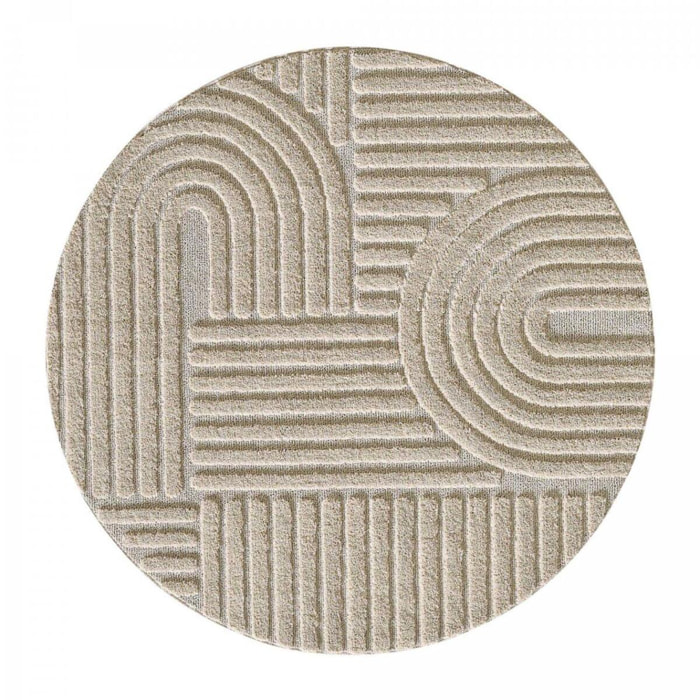 Tapis salon au motif géométrique en relief, design épuré, MANON