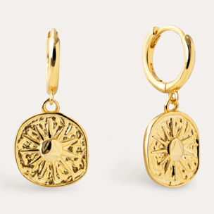 Pendientes Aro Solstice Sun Baño Oro