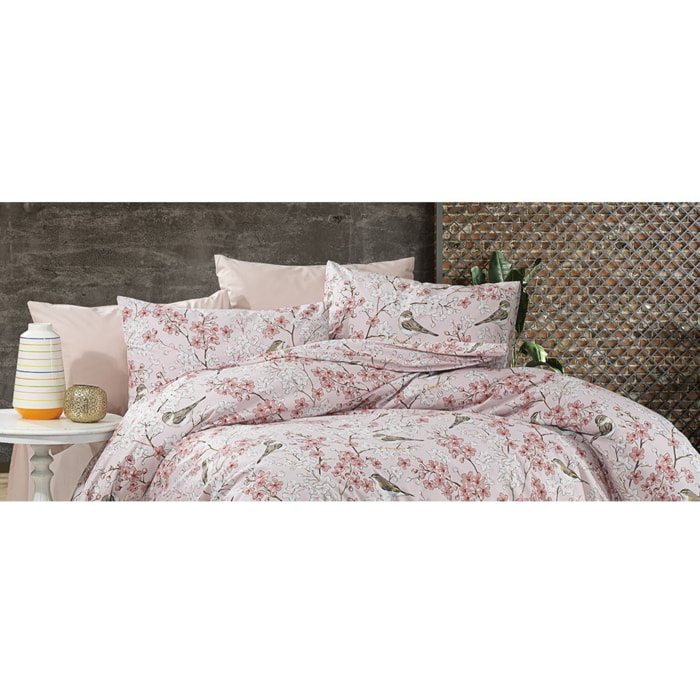 Parure housse de couette et taie(s) oreiller 100% Coton