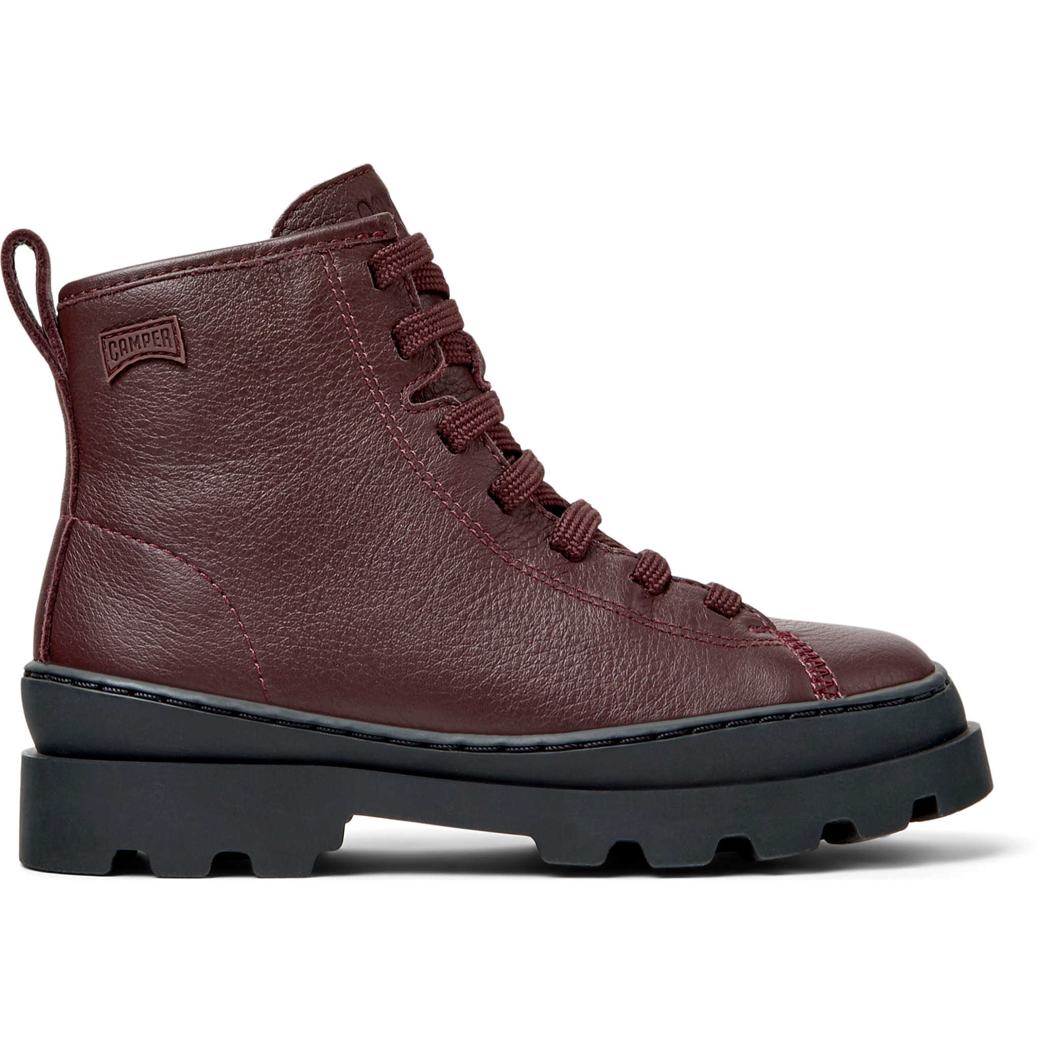 Botines - CAMPER Brutus - Burdeos - Cuero liso
