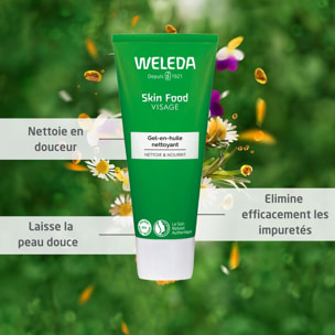 WELEDA - Skin Food Crème de Jour nourrissante + Crème de Nuit nourrissante + Gel-en-huile nettoyant - Pour les peaux sèches - Hydrate immédiatement et nourrit instantanément  - Natrue* - Vegan*** - 2x40 ml + 75ml