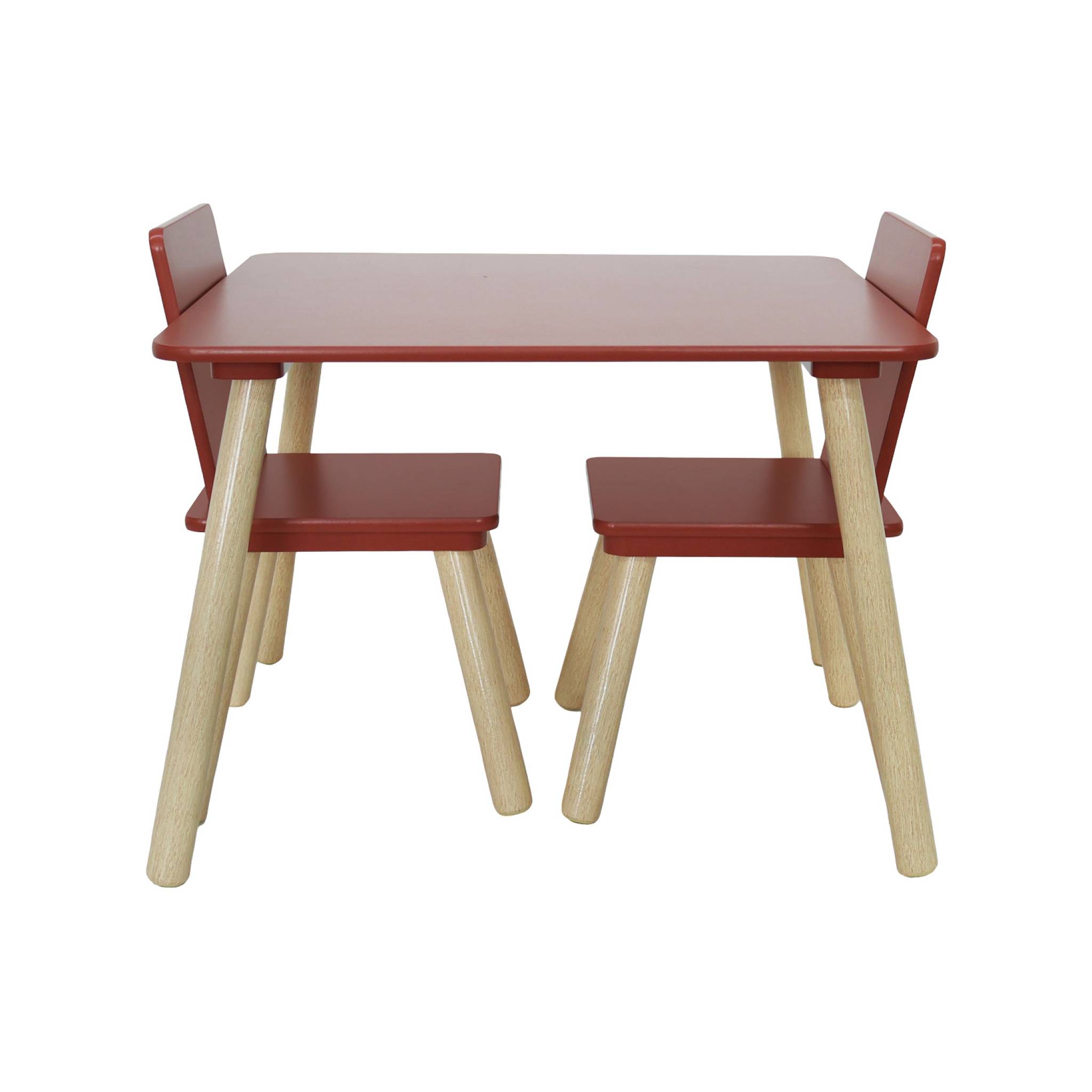 Table carrée enfant bois de pin 2 assises JUDITH