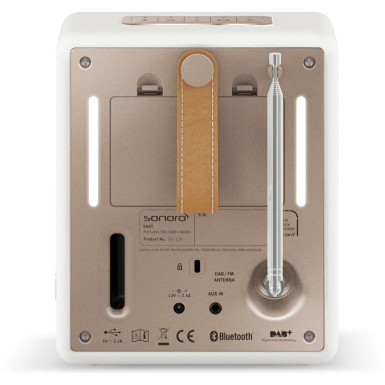 Radio réveil SONORO EASY Blanc (mat) - rosé