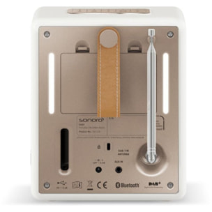 Radio réveil SONORO EASY Blanc (mat) - rosé