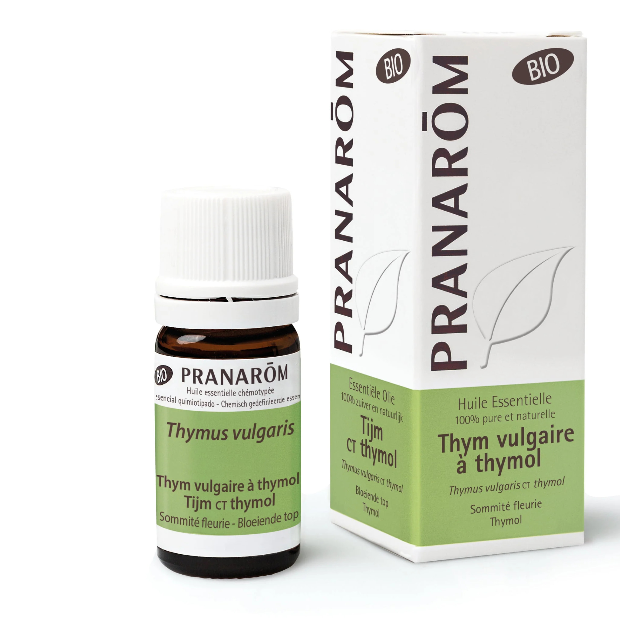 Pranarom - Huile Essentielle de Thym vulgaire à thymol - Bio - 5 ml