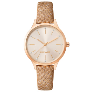 Reloj Nine West NW-2558RGBZ Mujer Analogico Cuarzo con Correa de Cuero