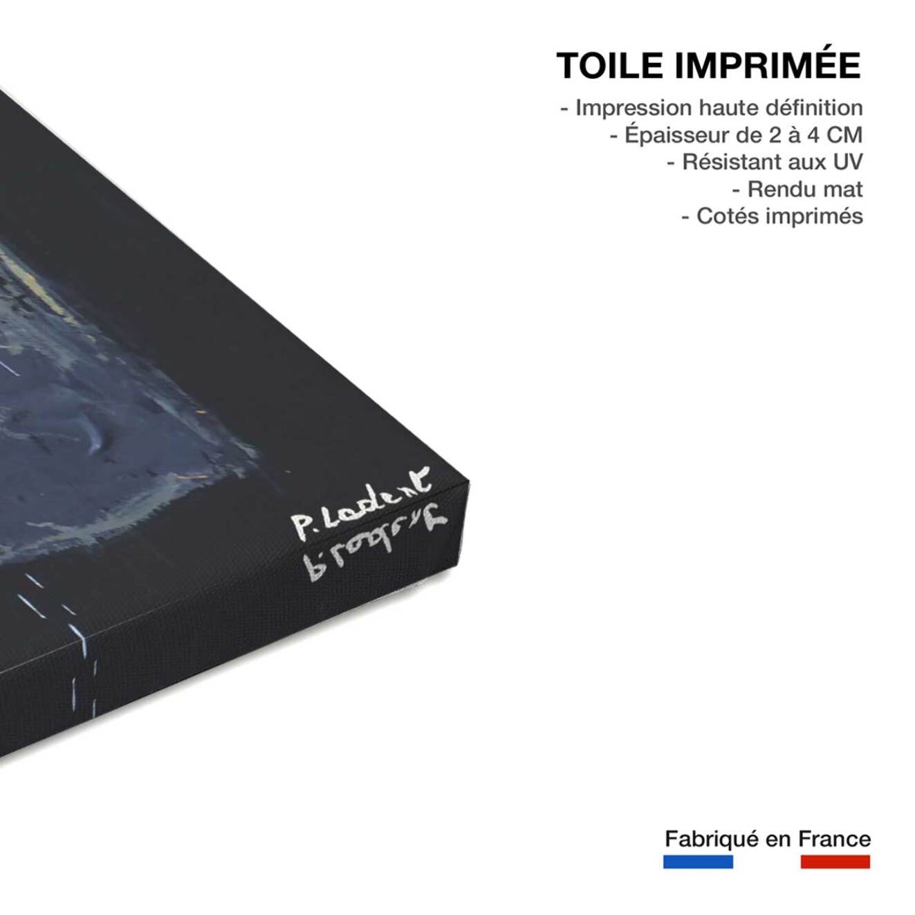 Tableau monochromatique de bleus Toile imprimée