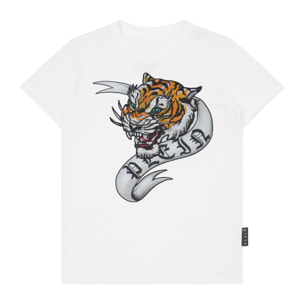 PHILIPP PLEIN T-Shirt Round Neck Ss TIGER