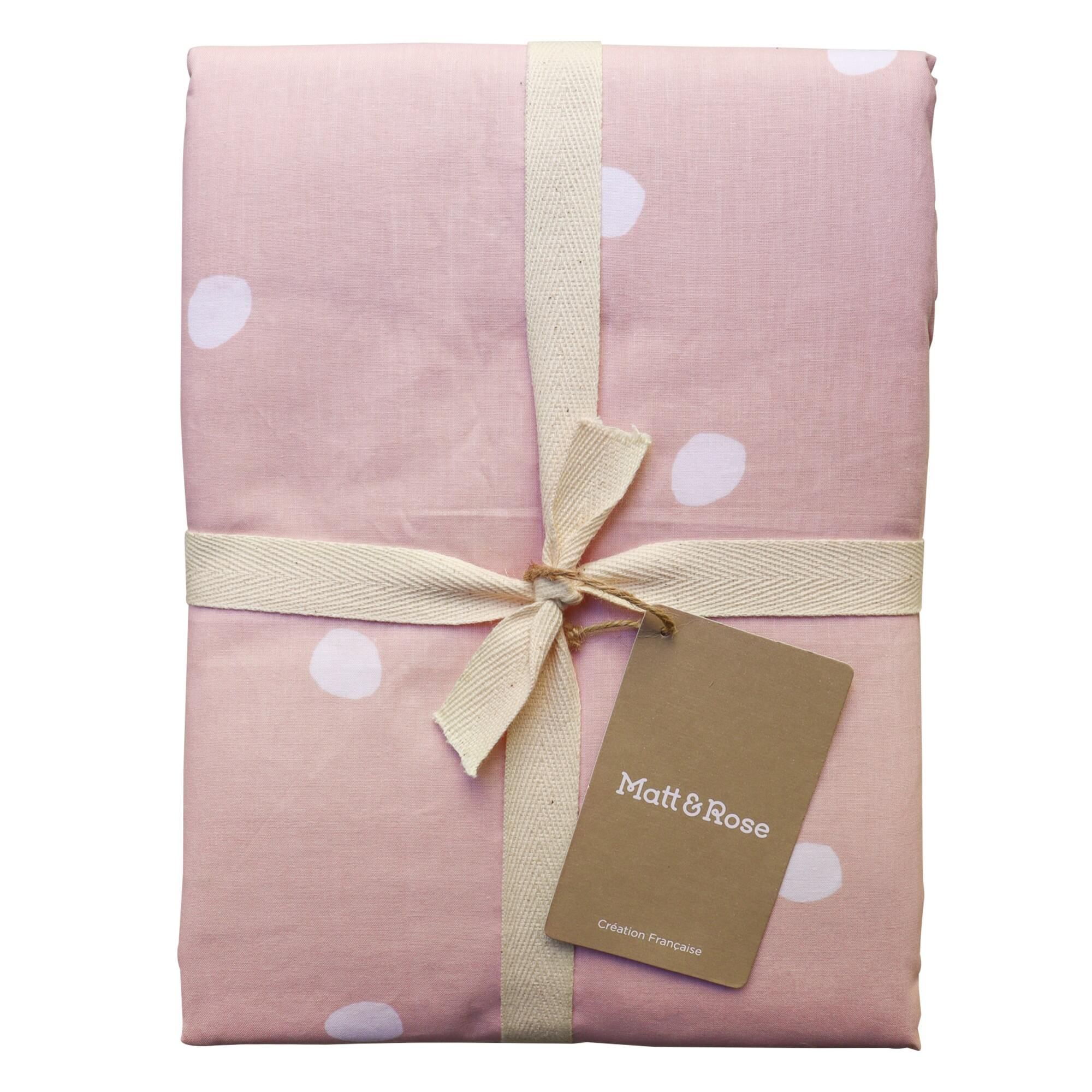 Parure de lit imprimée 100% coton, PINK SPOTS