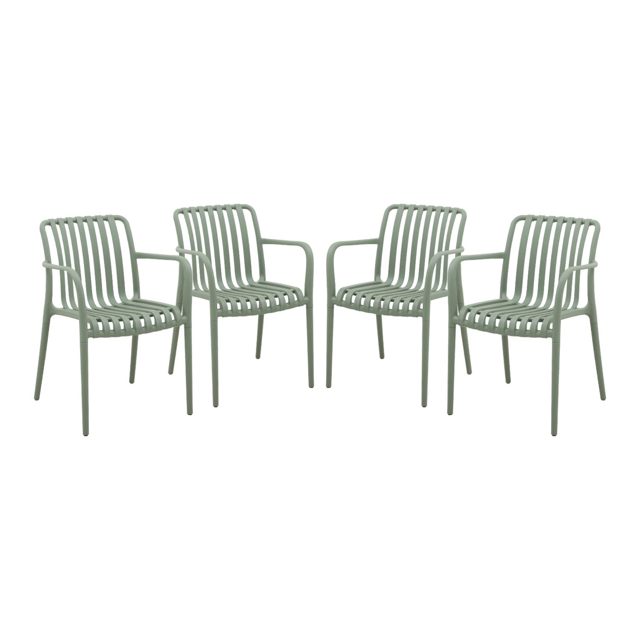 Fauteuil de jardin plastique (lot de 4) AGATHE FAUTEUILS