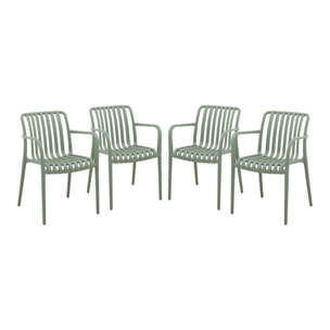 Fauteuil de jardin plastique (lot de 4) AGATHE FAUTEUILS