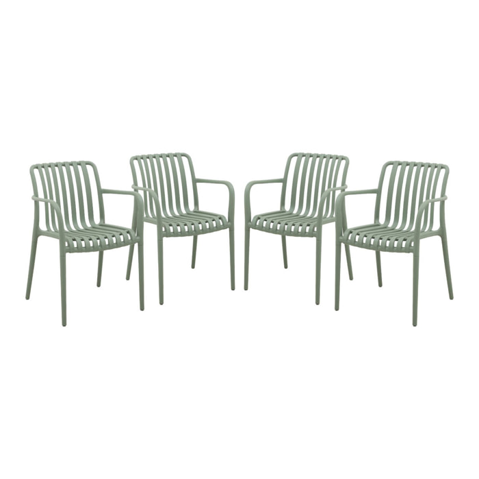Fauteuil de jardin plastique (lot de 4) AGATHE FAUTEUILS