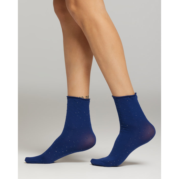 Calza Francesca con pois in lamè