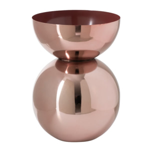 J-Line Vase brillant rond - métal - cuivre - small