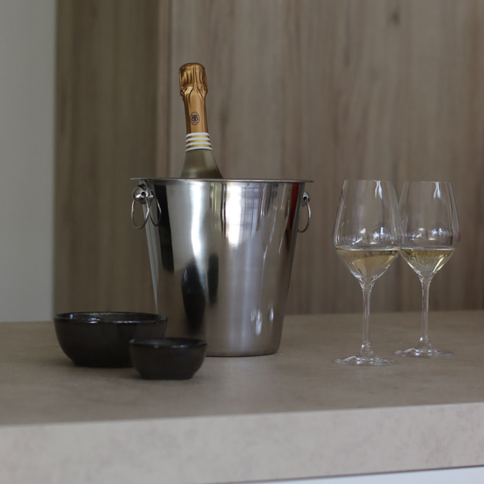 Seau à champagne en inox 22cm