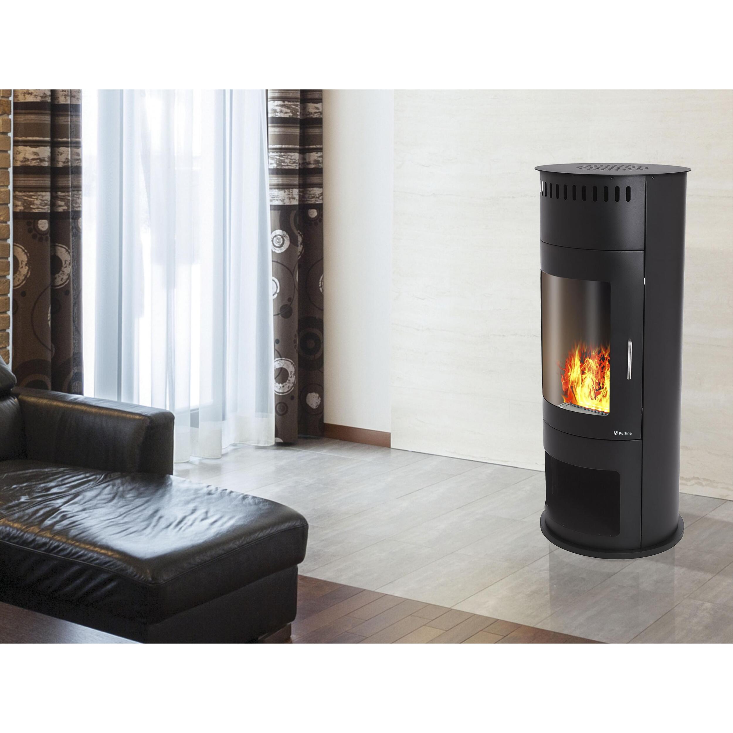 Poêle décoratif avec flamme simulée