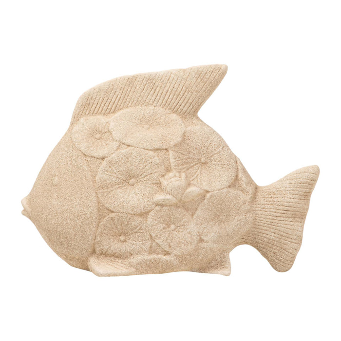 Figura Pez Ceramica Marron 34x29x11 Cm