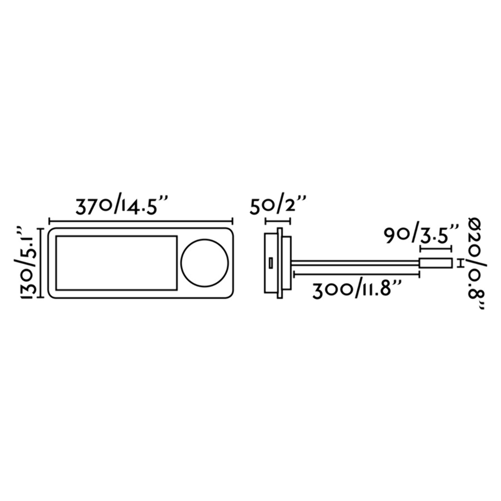 MOOD RCT Aplique negro y madera con lector