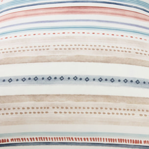 Funda cojín rayas multicolor Onray color azul 100% Algodón percal